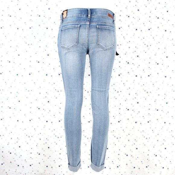 Cropped Rolled Cuff Skinny Jeans - Picture 6 of 8